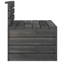 2-delige Loungeset pallet massief grenenhout donkergrijs - thumbnail