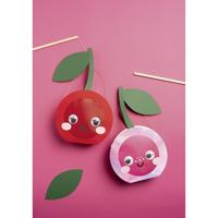 Wiebelogen Folia met wimpers 30mm set à 6 stuks assorti - thumbnail