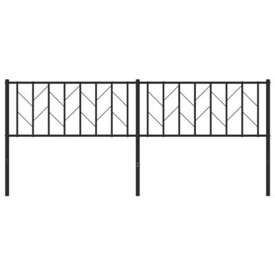 Hoofdbord 200 cm metaal zwart Hoofdbord 200 cm metaal zwart