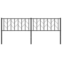 Hoofdbord 200 cm metaal zwart - thumbnail