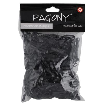 Pagony elastiekjes breed zwart Pagony elastiekjes breed zwart