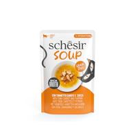 Schesir Cat Soup met tonijn, wortel en pompoen natvoer kat (zakjes) 1 doos (12 x 40 g) - thumbnail