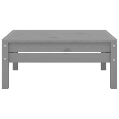 Tuinvoetenbank massief grenenhout grijs