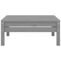 Tuinvoetenbank massief grenenhout grijs - thumbnail