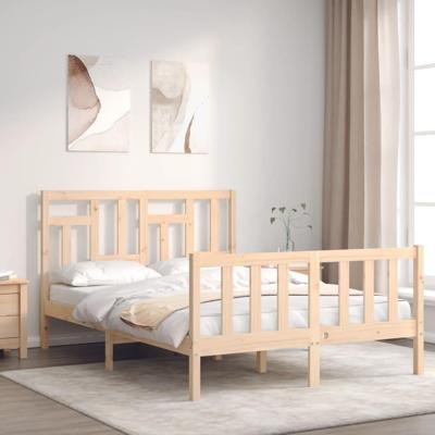 Bedframe zonder matras massief grenenhout 140x190 cm