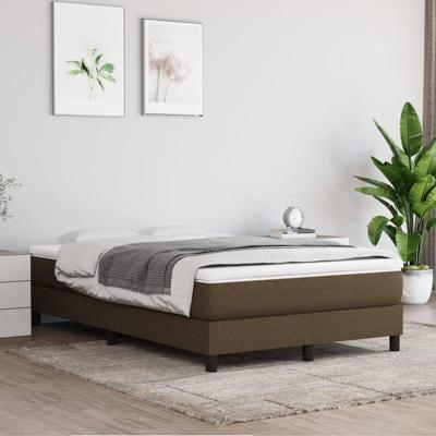 Bedframe zonder matras 120x200 cm stof donkerbruin Bedframe zonder matras 120x200 cm stof donkerbruin