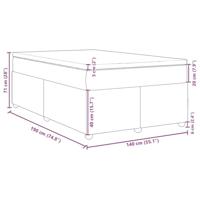 Boxspring met matras stof blauw 140x190 cm - thumbnail