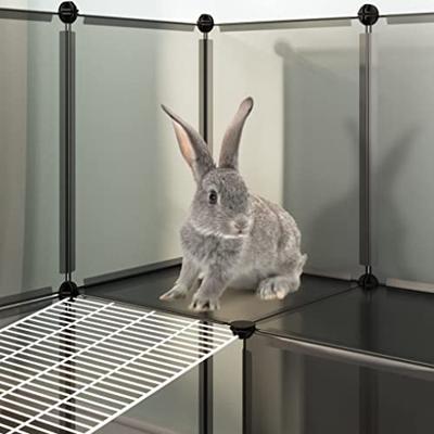 VidaXL Dierenhok klein 143x107x93 polypropeen en staal zwart