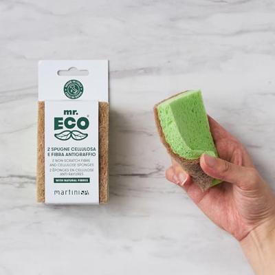 Mr. Eco schuurspons ft 9,8 x 6,8 x 2 cm, krasbestendig, pak van 2 stuks