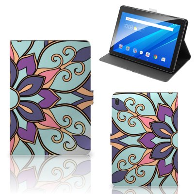 Lenovo Tab E10 Tablet Cover Purple Flower Lenovo Tab E10 Tablet Cover Purple Flower