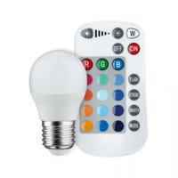 LED Kogellamp E27 met afstandsbediening - Wit & 16 kleuren licht - Universeel - RGBW - thumbnail