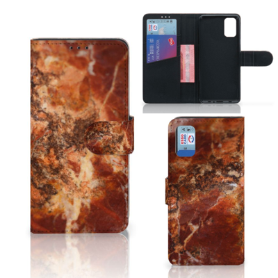 Samsung Galaxy A41 | Bookcase | Marmer Bruin