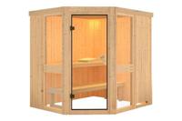Karibu | Amelia 1 Sauna | Bronzeglas Deur - thumbnail