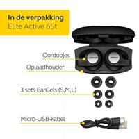 Jabra Elite Active 65t Oordopjes – Bluetooth Sport-Oordopjes met Passieve Ruisonderdrukking en Bewegingssensor voor Fitness-Tracking – Echt Draadloos Bellen en Muziek Luisteren – Zwart - thumbnail