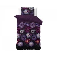 Sleeptime - Magic Flower Dekbedovertrek - Katoen - Paars - 140 x 220 - thumbnail