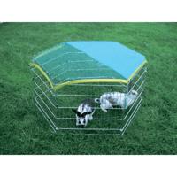 KERBL Verzinkt buitenverblijf met poort voor knaagdieren - thumbnail