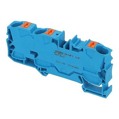 WAGO 2210-1304 Doorgangsklem 10 mm Push-In-klem Blauw 25 stuk(s)
