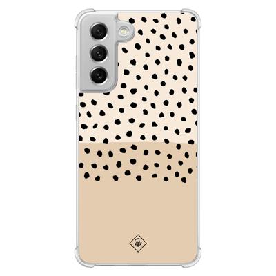 Samsung Galaxy S21 FE shockproof hoesje - Caramel dots