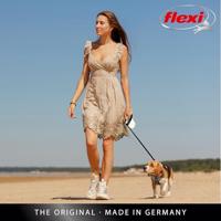 FLEXI One for All S wit - zwart - automatische hondenriem voor honden tot 30 kg - 5 m - thumbnail