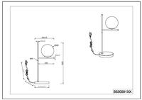 Trio TafellampPure 52cm mat messing met wit - 502000108 - thumbnail