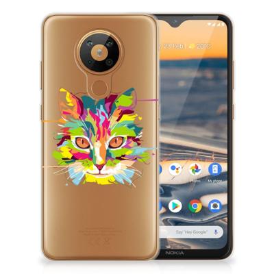 Nokia 5.3 Telefoonhoesje met Naam Cat Color Nokia 5.3 Telefoonhoesje met Naam Cat Color