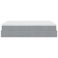 Ottoman bed met matras 140x200cm stof lichtgrijs - thumbnail