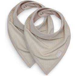 Jollein slab bandana Basic Stripe Nougat (2-pack) Maat