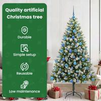 VidaXL Kunstmatige scharnierkerstboom met bedekte sneeuw 180 cm - thumbnail