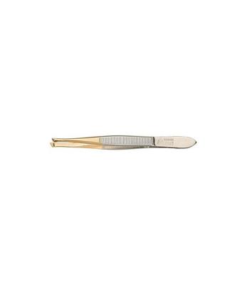 Erbe Solingen pincet schuin/smal verguld 9cm (erbe92343)