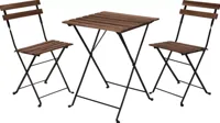 Bistroset 3-delig - hout en metaal - thumbnail