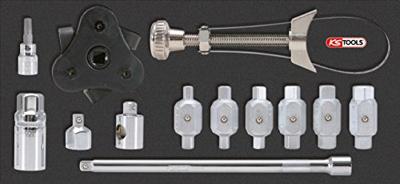 KS Tools 1509300 Olieaftapschroef- en oliefilterset, 13-delig