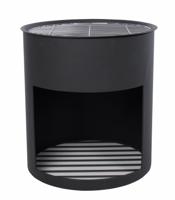 Milshire Vuurton Zwart Fireplace Stevig staal Diameter 45cm Terrasverwarming Sfeerhaard - thumbnail