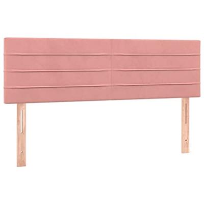 Hoofdborden 2 st 72x5x78/88 cm fluweel roze