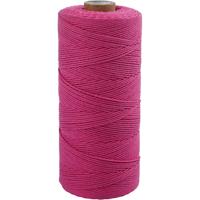 Creativ Company Macramé koord, l: 315 m, dikte 1 mm, dunne kwaliteit 12/12, roze, 220 gr/ 1 bol - thumbnail
