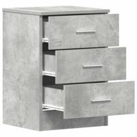 Nachtkastjes 2 st 38x35x56 cm bewerkt hout betongrijs - thumbnail