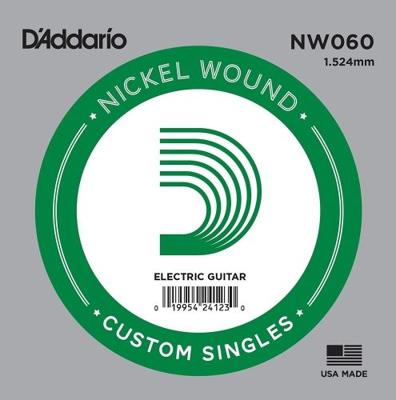 D'Addario NW060 losse snaar voor ak. en elektrische gitaar D'Addario NW060 losse snaar voor ak. en elektrische gitaar