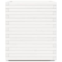 Plantenbak 90x60x72,5 cm massief grenenhout wit - thumbnail