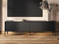 Tv-meubel TRAINING 4 deuren 192 cm zwart eik - thumbnail