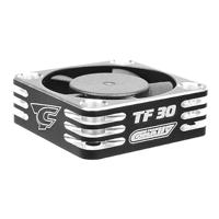 Team Corally - Ultra High Speed Cooling Fan TF-30 w/BEC connector - 30mm - Color Black - Silver - thumbnail