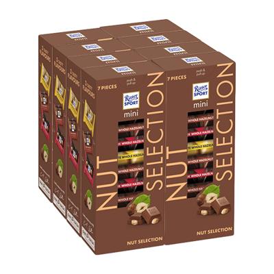 Chocolade Ritter Sport mini nut selection toren | 8 stuks Chocolade Ritter Sport mini nut selection toren | 8 stuks