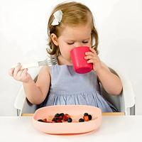 Silicone bord met zuignap BEABA roze - thumbnail