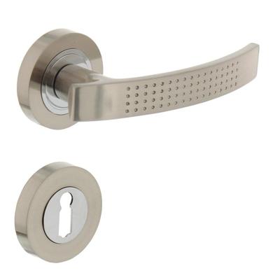 Intersteel Deurkruk William op rozet met sleutelrozetten - nikkel mat