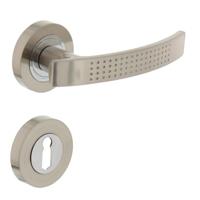 Intersteel Deurkruk William op rozet met sleutelrozetten - nikkel mat - thumbnail