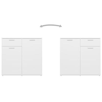 Dressoir 80x36x75 cm spaanplaat wit Dressoir 80x36x75 cm spaanplaat wit
