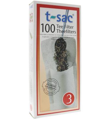 t-sac Theefilters No. 3 - voor 100 x acht koppen thee