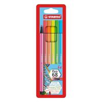 Stabilo pen 68 - viltstift - set met 6 fluoriserende stuks - thumbnail