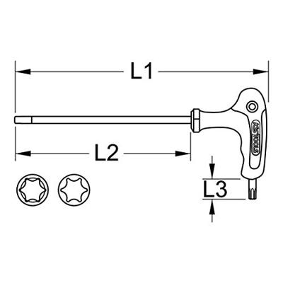 KS Tools 151.2760 Haakse schroevendraaier T 30