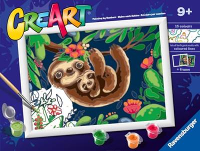 Ravensburger creart schilderen op nummer - schattige luiaards - thumbnail