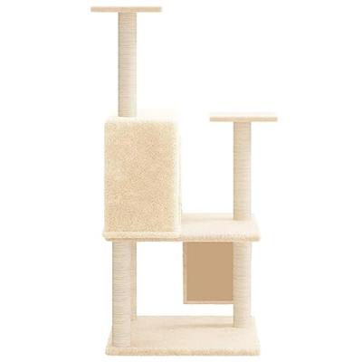 Bussandri Exclusive - Kattenmeubel met sisal krabpalen 109 cm crèmekleurig
