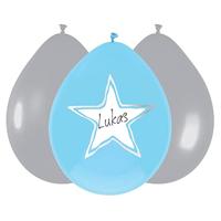 Haza Witbaard Ballonnen baby jongen, 6st. - thumbnail